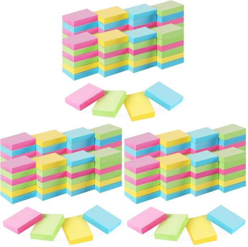 Image of Umikk 150 Pack Mini Sticky Notes 1.5x2 in, 5000 Sheets Small Self-Stick Note, 4 Colors Sticky Pad Bulk, Easy to Post for Office, School, Home