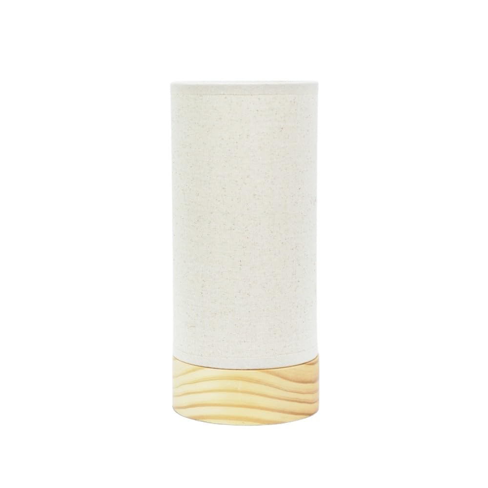 Valuelights Beige Elsa Natural Wooden Compact Table Lamp In
