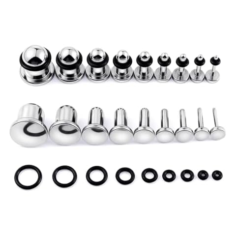 Longbeauty Plugs d'oreille en acier inoxydable Cover