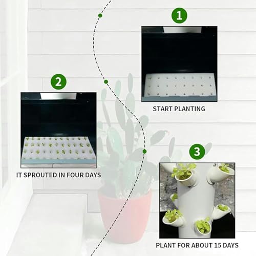 Hodowla hydroponiczna, 25 kapsułek wieża hydroponiczna z oświetleniem LED, ziołowy pionowy ogrodnik, zestaw do kiełkowania roślin