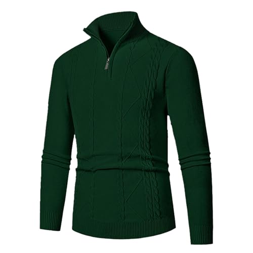 Men's Knitted Warm Sweater Lapel Long Sleeved Solid Basic Pullover Cloth Comfort Leisure Sweater Lightweight2