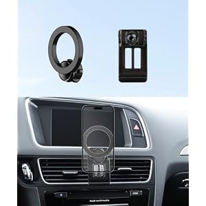 Car Phone Holder for Audi Q5 2009-2017, Audi SQ5 2014-2017 Accessories | Magsafe Magnetic Cell Phone Mount Clip Compatible with iPhone, 3D fit Stable Dashboard GPS Navigation Bracket Cradle Stand