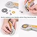 WA Portman Fabric Cutter Wheel - 45mm Rotary Cutter for Fabric with Safety Lock & 5 Extra Rotary Blades - Ideal for Sewing, Quilting, Crafting & Use with Sewing Cutting Mats with Comfort Grip Handle