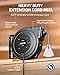 DEWENWILS Extension Cord Reel, 40FT Retractable Cord Reel, 12/3AWG SJTOW, Lighted Triple Tap Outlets, 15 Amp Circuit Breaker, Ceiling/Wall Mount, UL Listed