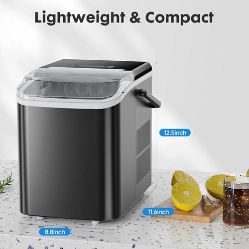 Fabricadora portátil de hielo de mostrador 26 lbs miniatura 2