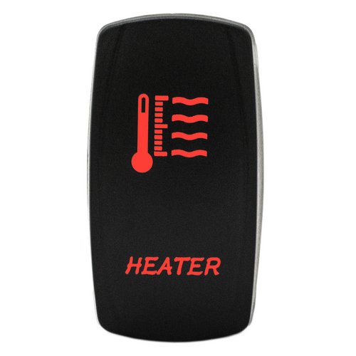 Bright Light PowersportsLaser Rocker Switch - HEATER - Universal On/Off - 12 Volt (red)
