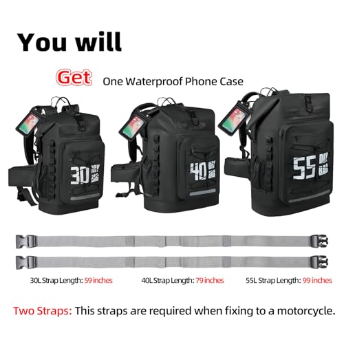 Image of MORXPLOR Dry Bag Waterproof,5L /10L /20L /30L /40L /55L Roll Top Dry Bag Backpack with WaterProof Phone Case for Swim,Kayak