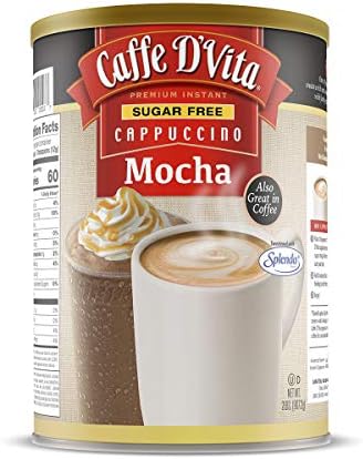 Caffe D'Vita Sugar Free Mocha Cappuccino Mix - 2 lb. (32 oz.) can