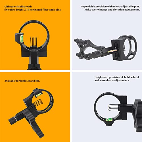 Perogen 5-Pin Archery Bow Sight For Compound Bows,Black For Use With Left And Right-Hand Bows #TOP4