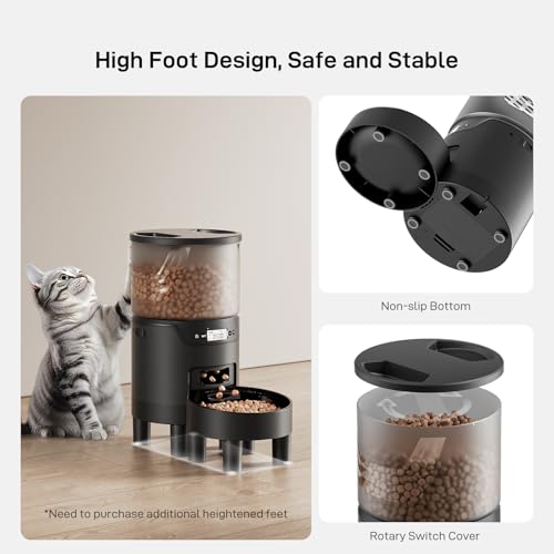 Image of IMIPAW PET Automatic Cat Feeder: 3L Auto Food Dispenser with Timed Feeding| 6 Meal Programmable& 1-20 Portion Precise Control- Easy to Clean & Setup for Cat Indoor| Desiccant Bag Keep Food Fresh