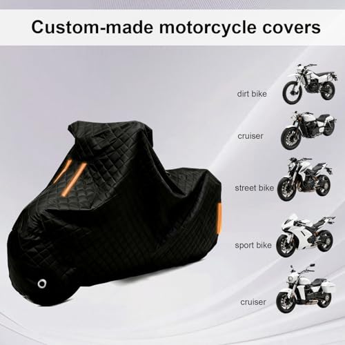 Thicken Hail Motorbike Cover,for Solo 712 -s2 SL Classic丨Heavy Duty Motorcycle Cover Wind Resistant Anti-Scratch All-Weather Scooter Moped Street Off-Road Moto Covers
