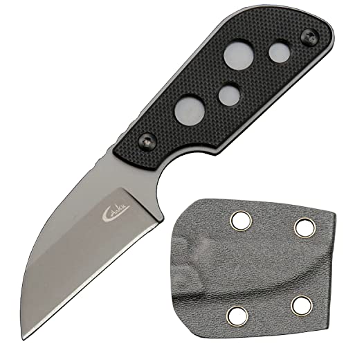 Ccanku C1297 Fixed Blade Knife Neck Knife,9Cr18Mov Blade G10 Handle Edc Tool Knifes For Outdoor, Camping, Hiking, Fishing,Hunting With Kydex Sheath (Black) #TOP12