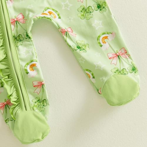 Image of Kuriozud Newborn Infant Unisex Baby Boy Girl Button Solid Romper Bodysuit One Piece Jumpsuit Outfits Clothes | Newborn Baby Girl Sleeper for Daily, Brithday, Halloween, Christmas, New Years, Valentines, St. Patrick's Day, Easter 0-9M