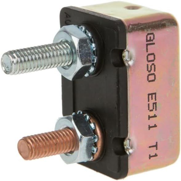 GLOSO E511 Stud Type Circuit Breakers, No Bracket, Auto Reset (T1) - 1 Pack (25A)