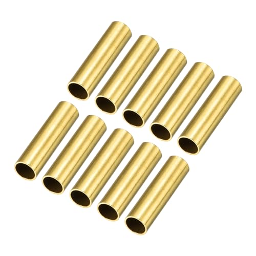 METALLIXITY Latón Tubo (8mm OD x 0,5mm Pared T x 30mm L) 16uds, Artesanía Tubos - para Hogar Decoración, Bricolaje Artesanía