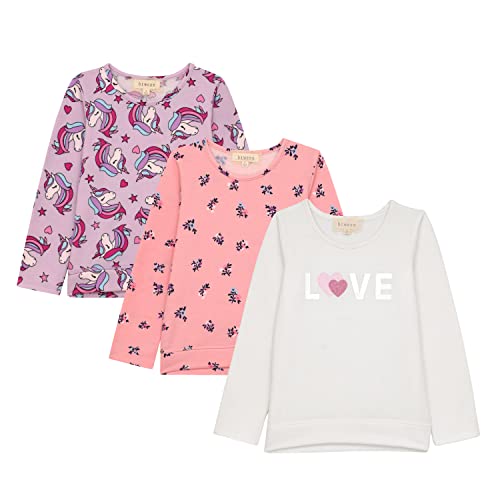 BTween Girls 3 Piece CrewithNeck Fleece Sweatshirt Set Long Sleeve Cotton Blend Pullover, Soft and Comfortable, Sizes 4-12