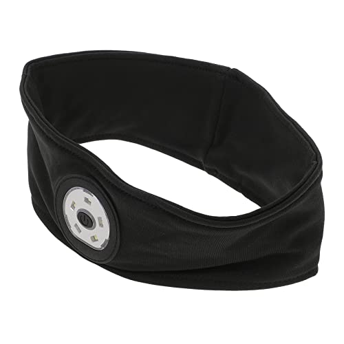 Bandeau de sport avec lampe frontale rechargeable et anti-transpiration élastique