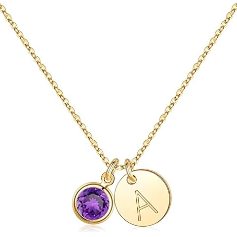 Initial Birthstone Necklace for Girls Cover