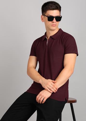 Image of INKKR Men's Solid Polo Neck Half Sleeve Stylish T-Shirt Combo (Size-3XL)