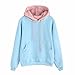 Produktbild Kapuzenpulli Kapuzenpullover Damen Hoodie Sweatshirt Winter Herbst Casual Langarm Pullover Tops Bluse LMMVP (Blau, M)