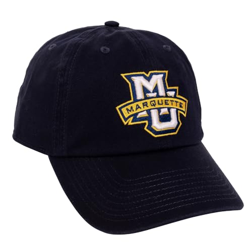 Desert Cactus Marquette University Baseball Hat Golden Eagles MU Brimmed Embroidered Cap Adjustable Cloth Strap Adult (Style A)