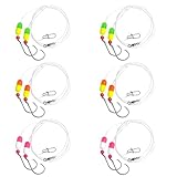 Eupheng Saltwater Pre Rigged Pompano Rigs for Surf Fishing High Low Rigs with Floats Beads Double Circle/Wide Gap Hooks 6/12PCS (6PCS-2/0# Circle Hook-3 Colors (Each Color 2))