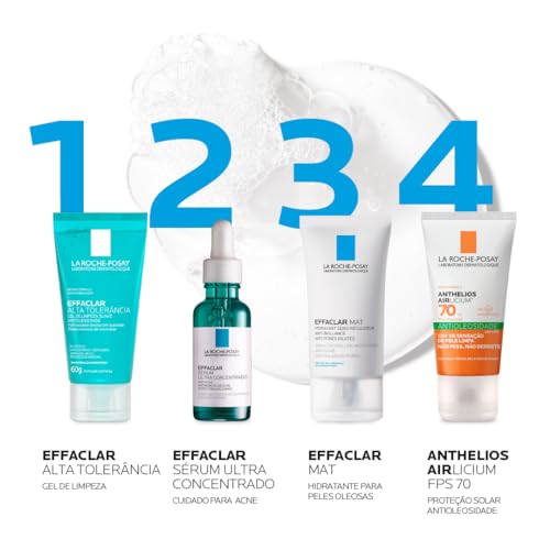 La Roche-posay Effaclar Gel Alta Tolerância 60g. Gel de Limpeza Facial. Limpa a Pele Suavemente Redu