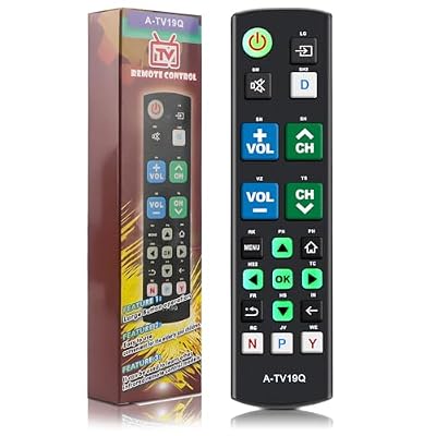 Universal Big Button TV Remote Replacement, Compatible with All Samsung/VIZIO/LG/Sony/Philips Smart TVs and More