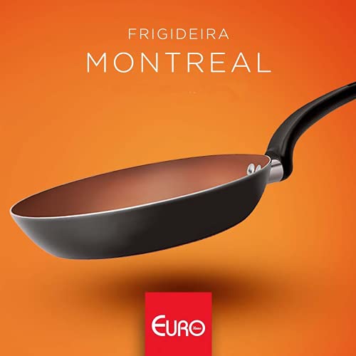 Frigideira Montreal 22 cm de Alumínio com Revestimento Antiaderente Cerâmico, preta, AIM9422-PT, Eur