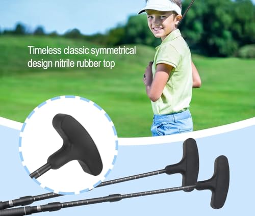 CZ-XING Mini putter de golf avec tige réglable en alliage d'aluminium pour junior, avec manche extensible, main droite et gauche, excellent cadeau de golf (noir) – vue 8
