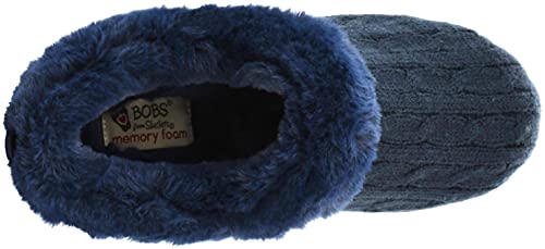 Skechers BOBS from Women's Keepsakes Ice Angel Slipper, Navy, 8 M US