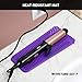 ZAXOP Resistant Silicone Mat Pouch for Flat Iron, Curling Iron,Hot Hair Tools (Purple)