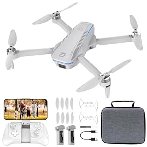 Drone with Camera 1080P HD FPV Foldable Drones for Kids and Beginners,Brushless Motor Gesture Control,Stable Altitude Hold, One Key Start, 360° Flip, Waypoints Fly, Gravity Control, 2 Batteries