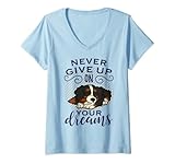 Photo Gallery donna australian shepherd razza di cane maglietta con collo a v Photo Gallery donna australian shepherd razza di cane maglietta con collo a v