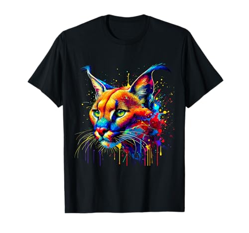 Splash Art Caracal Caracales Camiseta