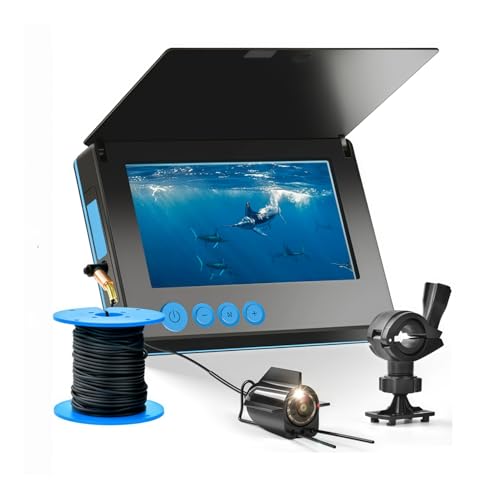 Dudassこのポータブル水中魚群探知機は、水中温度と夜間視界を備えた 水中カメラを搭載。釣りやフィッシングに最適なツールです。1080P夜間視界、22個の内蔵HDセンサー、220°超広角レンズを備え、濁った水面でも鮮明な夜間視界を実現します。カヤック、ボ