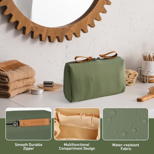 Image of MAYCREATE 2Pcs Makeup Pouch Bag,Makeup Pouches for Women Travel,Waterproof Cosmetic Bags for Women Portable Toiletry Organizer Bag (18x14x5cm)
