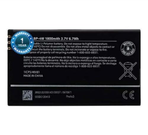 Image of Original BP-4W Battery for 810 822 845 RM-878 (1800mAh) Battery with 1 Year Warranty*** (ZZ153)