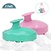 (2 Pack) Shampoo Brush | Hair Scalp Massager, Chialstar Soft Silicone Scalp Care Brush [Wet & Dry] Perfect for Men, Women, Kids and Pets (Pink/Green)