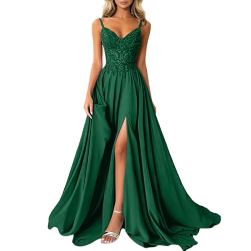 Robe formelle de mariage longue avec bretelles spaghetti