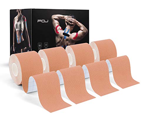 Kinesiology Tape (4 Pack) Athletic Tape 16.4Ft Water Resistant Kinetic Uncut Sports Tape For Knees, Ankles, Shoulder, Pain Relief, Injury Recovery And Physio Therapy #TOP5