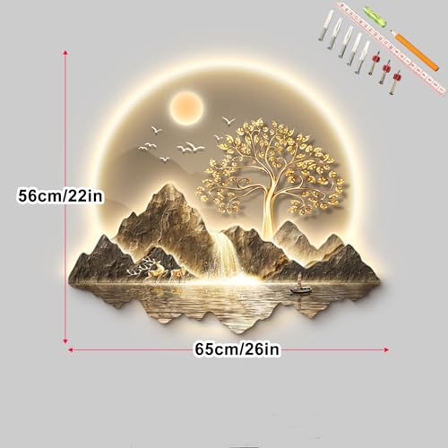 Decoración de pared LED para iluminar zonas oscuras y decorar con relieve 3D 2