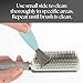 Olivia Garden The Brush Cleaner - Hair Brush Cleaner Tool for All Brush Sizes and Models - Removes Build-Up - 2 Tools in 1 - Beauty Care Accessories - Blue