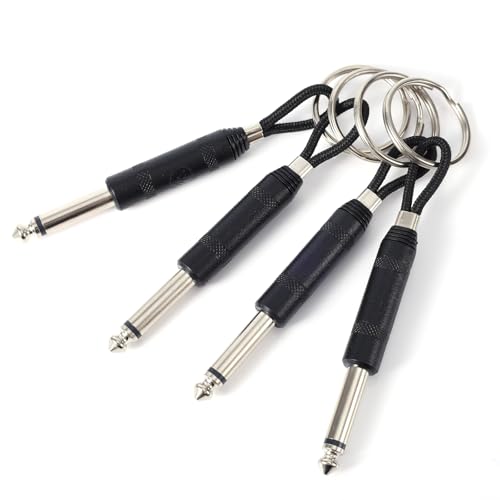 4stk Gitarrenstecker-Schlüsselanhänger für Schlüsselhalter, Anti-Verlust Gitarrenverstärker-Stecker-Schlüsselanhänger Musikbegeisterte Geschenke Musikliebhaber für JCM800-Schlüsselhalterhaken