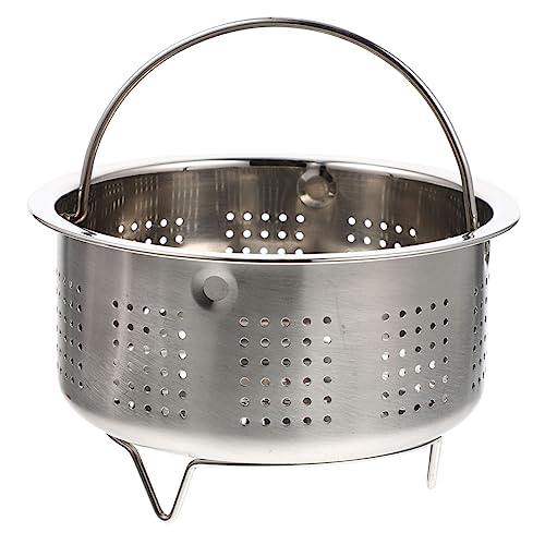 TOPPERFUN de acero inoxidable cesta de vapor canasta de vapor de olla de cocción de arroz Buque de vapor de arroz cestas de vapor para cocinar Plata