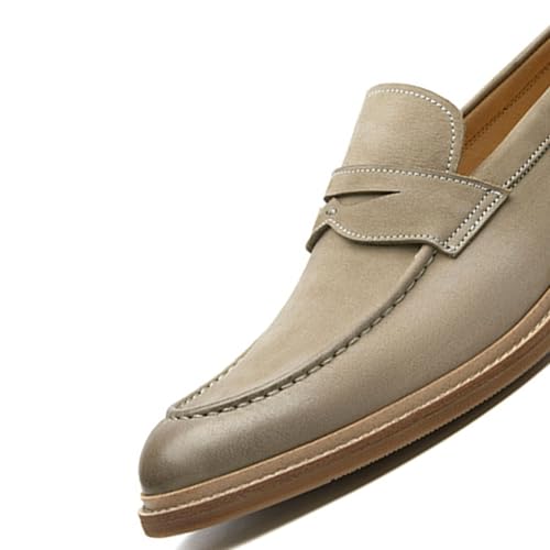 Dress Shoes for Men Men's Genuine Leather Loafers Round Toe Slip-On Formal Business Flats for Weddings Events2