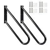 28" Handrail for 1-3 Step Stairs, Wall Mounted Handrails for Outdoor Steps, U-Shaped Handrail with B
