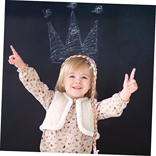 jojofuny 2 Pçs Rabo De Cavalo Colorido Desempenho Bandana Princesa Acessórios Cosplay Vestido Peruca