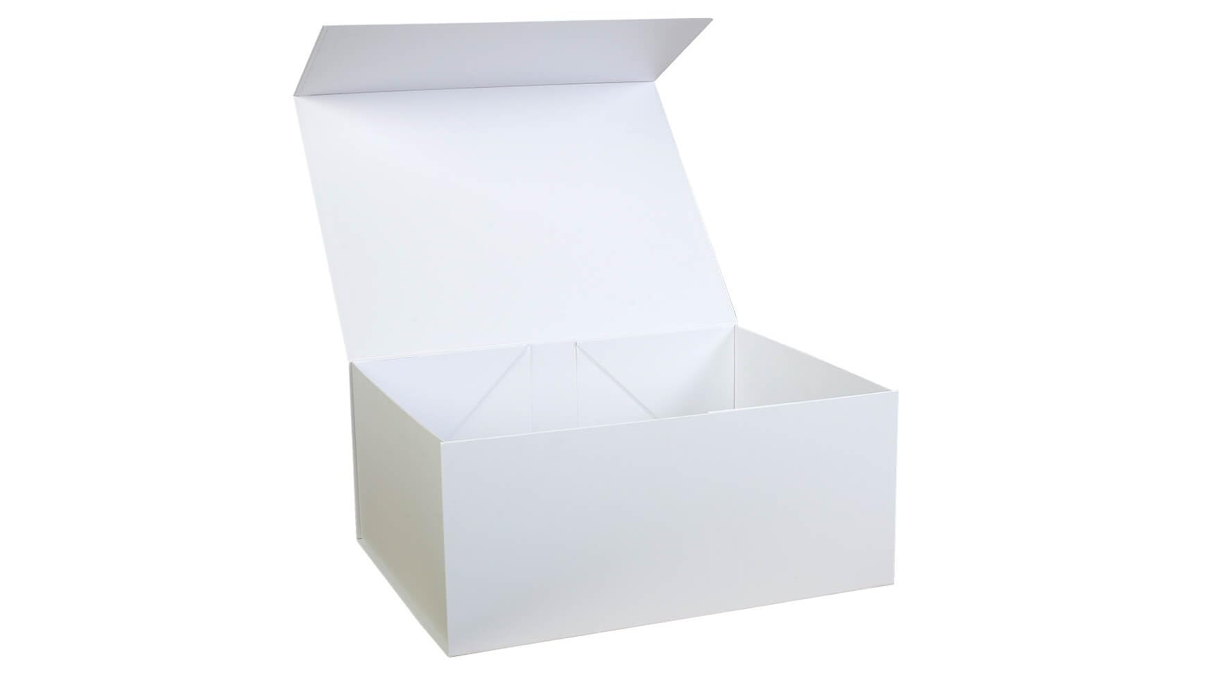 10x Magnetbox Geschenkbox Geschenkkarton 310 x 220 x 100 mm Magnetverschluss 120g/qm Weiss hochwertige Geschenk-Verpackung