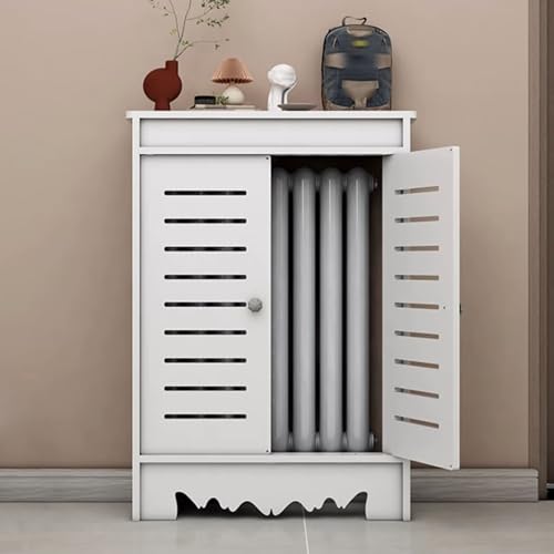Cubre Radiadores Madera,Cubreradiador Blanco,Mueble Radiador,Cubreradiadores Modernos,Protector Radiador Cover de MDF,Tapa Radiadores Calefaccion,Cubierta de Radiador,Estante para Radiador Horizontal(